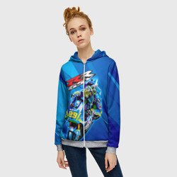 Женская толстовка 3D на молнии Suzuki MotoGP - фото 2