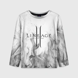 Детский лонгслив 3D Lineage 2: white-black