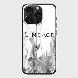 Чехол силиконовый для Apple iPhone 15 Pro матовый Lineage 2: white-black