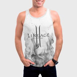 Мужская майка 3D Lineage 2: white-black - фото 2