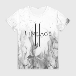 Женская футболка 3D Lineage 2: white-black