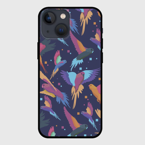 Чехол для iPhone 13 mini Райские попугаи