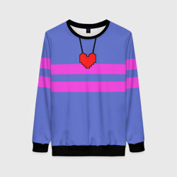 Женский свитшот 3D Undertale frisk фриск