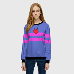 Женский свитшот 3D Undertale frisk фриск - фото 2