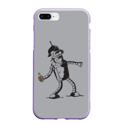 Чехол для iPhone 7Plus/8 Plus матовый Futurama. Bender Banksy