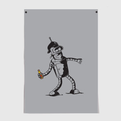 Постер Futurama. Bender Banksy