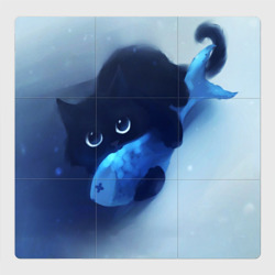 Магнитный плакат 3Х3 Аниме cat