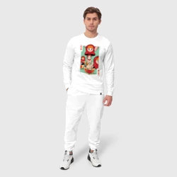 Мужской костюм хлопок Матрешка современная - карта дамы - фото 2