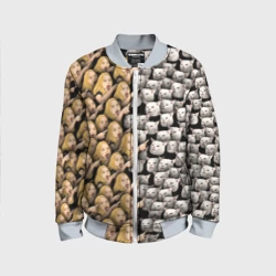 Детский бомбер 3D Девушки орут на котиков