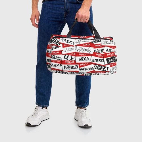 Сумка спортивная 3D Hello, my name is - фото 4