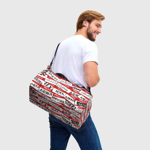 Сумка спортивная 3D Hello, my name is - фото 3