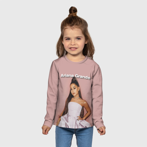 Детский лонгслив 3D Ariana Grande Ариана Гранде, цвет 3D печать - фото 5