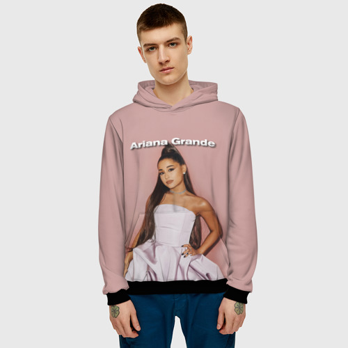 Мужская толстовка 3D Ariana Grande Ариана Гранде, цвет черный - фото 3