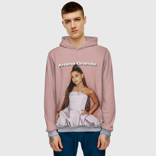 Мужская толстовка 3D Ariana Grande Ариана Гранде, цвет меланж - фото 3