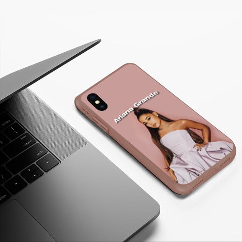 Чехол для iPhone XS Max матовый Ariana Grande Ариана Гранде, цвет коричневый - фото 5