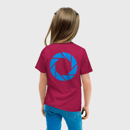 Детская футболка хлопок Portal, цвет маджента - фото 6