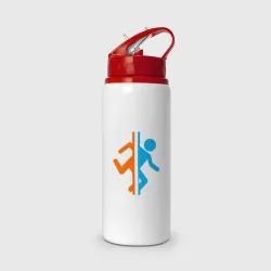 Бутылка для воды с трубочкой Portal 2