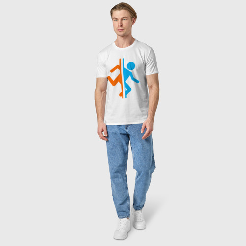 Мужская футболка хлопок Portal 2, цвет белый - фото 5