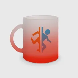 Кружка матовая стеклянная Portal 2