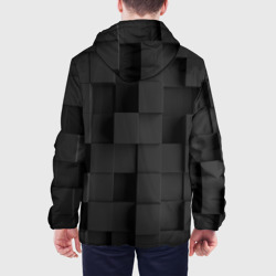 Куртка с принтом Portal для мужчины, вид на модели сзади №2. Цвет основы: белый