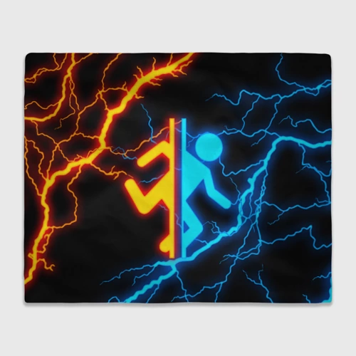 Плед 3D с принтом Portal, вид спереди #2