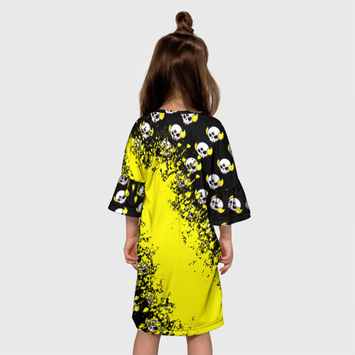 Детское платье 3D с принтом Brawl Stars  (леон), вид сзади #2