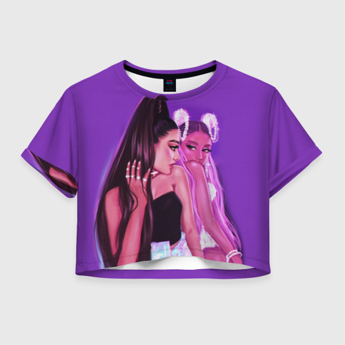 Женская футболка Crop-top 3D Ariana Grande (Ариана Гранде), цвет 3D печать