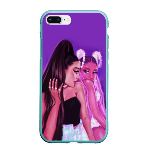 Чехол для iPhone 7Plus/8 Plus матовый Ariana Grande (Ариана Гранде), цвет мятный