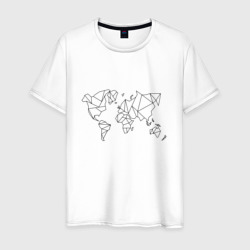 Футболка Карта мира-минимализм (Мужская)