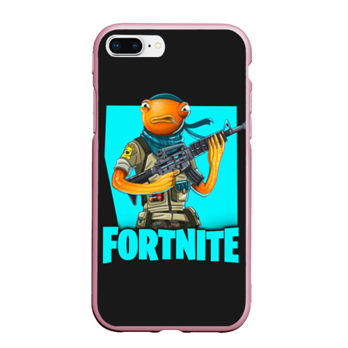 Чехол для iPhone 7Plus/8 Plus матовый Fortnite, цвет розовый