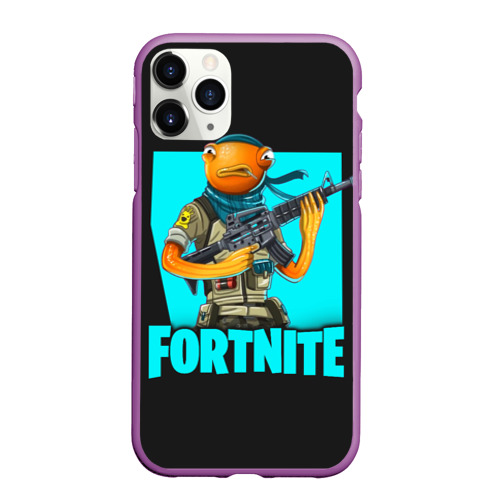 Чехол для iPhone 11 Pro Max матовый Fortnite, цвет фиолетовый