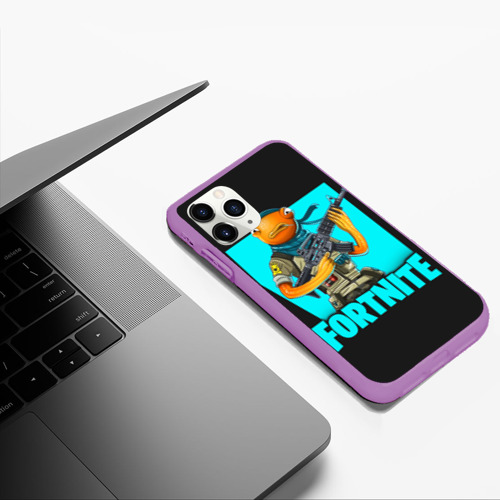 Чехол для iPhone 11 Pro Max матовый Fortnite, цвет фиолетовый - фото 5