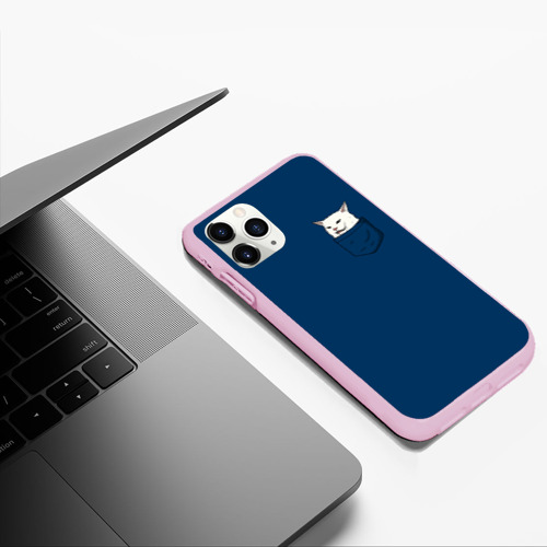 Чехол для iPhone 11 Pro Max матовый Смадж в кармане, цвет розовый - фото 5