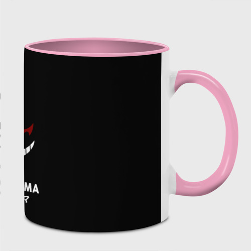 Кружка с полной запечаткой Monokuma, цвет белый + розовый