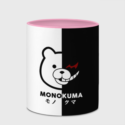 Кружка с полной запечаткой Monokuma, цвет белый + розовый - фото 4