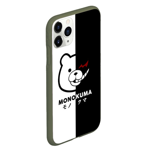 Чехол для iPhone 11 Pro матовый Monokuma, цвет темно-зеленый - фото 3