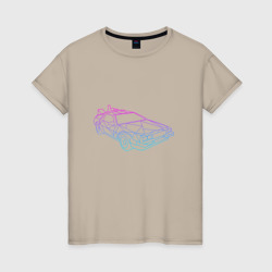 Женская футболка хлопок DeLorean gradient