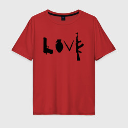 Мужская футболка хлопок Oversize Banksy love