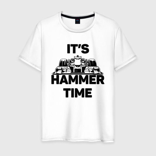 Мужская футболка хлопок It's hammer time, цвет белый