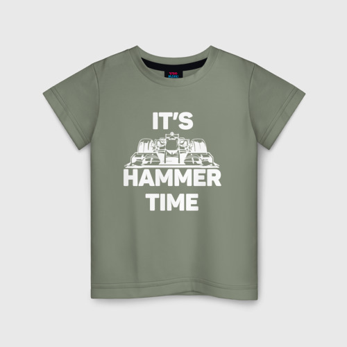 Детская футболка хлопок It's hammer time, цвет авокадо