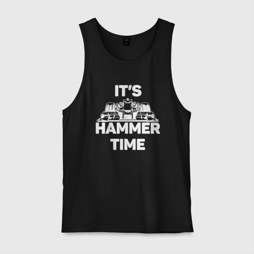 Мужская майка хлопок It's hammer time, цвет черный