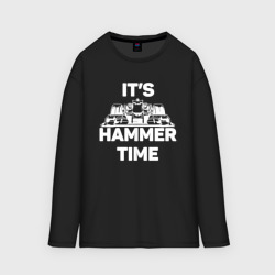 Мужской лонгслив oversize хлопок It's hammer time