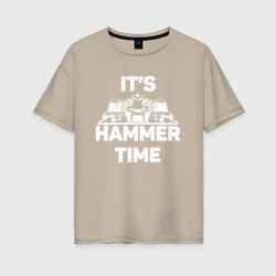 Женская футболка хлопок Oversize It's hammer time