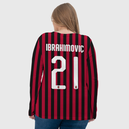 Женский лонгслив 3D Ibrahimovic home 19-20, цвет 3D печать - фото 7