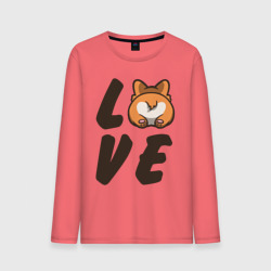 Мужской лонгслив хлопок Love Corgi