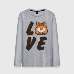 Мужской лонгслив хлопок Love Corgi