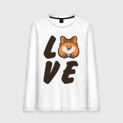 Мужской лонгслив хлопок Love Corgi