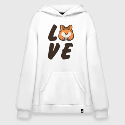 Худи SuperOversize хлопок Love Corgi