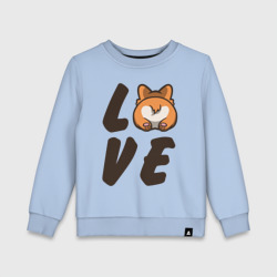 Детский свитшот хлопок Love Corgi