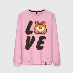 Мужской свитшот хлопок Love Corgi